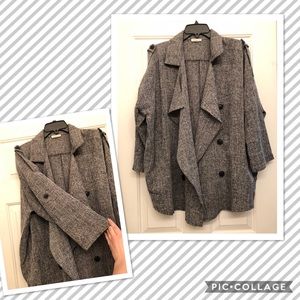 Trench styled cardigan